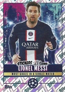 Sticker Lionel Messi (Most goals in a single match) - UEFA Champions League 2022-2023
 n. 519 - Topps