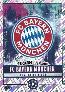 Sticker FC Bayern München (Most matches won) - UEFA Champions League 2022-2023
 - Topps