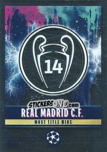 Sticker Real Madrid C.F. (Most Title Wins) - UEFA Champions League 2022-2023
 n. 523 - Topps