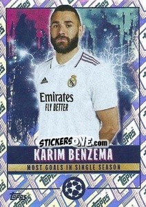 Sticker Karim Benzema (Most goals in a single season)