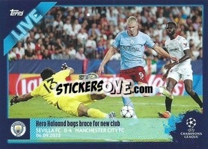 Figurina Hero Haaland bags brace for new club - UEFA Champions League 2022-2023
 - Topps