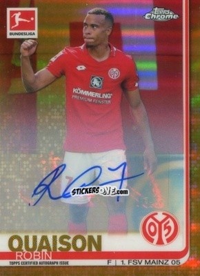 Sticker Robin Quaison - Bundesliga Chrome 2019-2020 n. A22g - Topps