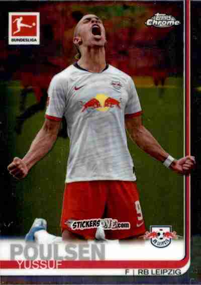 Cromo Yussuf Poulsen - Bundesliga Chrome 2019-2020 n. 7 - Topps