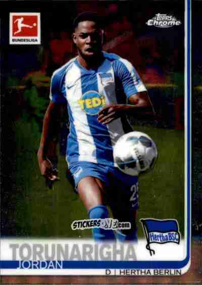 Figurina Jordan Torunarigha - Bundesliga Chrome 2019-2020 n. 51 - Topps