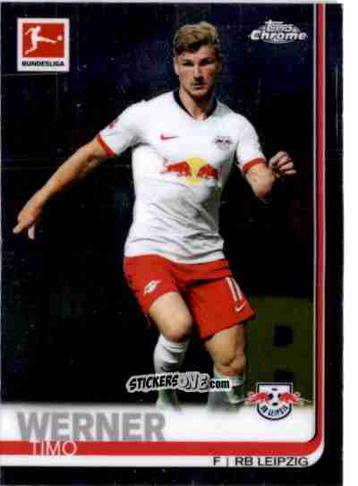 Figurina Timo Werner - Bundesliga Chrome 2019-2020 n. 90 - Topps