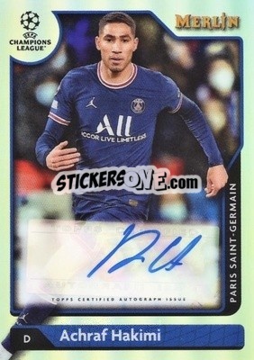 Sticker Achraf Hakimi - Chrome Uefa Club Competitions 2021-2022 n. A-AH - Topps Merlin