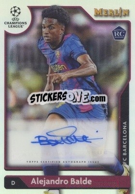 Sticker Alejandro Balde - Chrome Uefa Club Competitions 2021-2022 n. A-AB - Topps Merlin