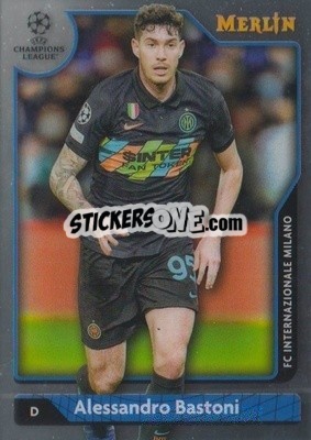 Sticker Alessandro Bastoni - Chrome Uefa Club Competitions 2021-2022 n. 64 - Topps Merlin