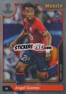 Sticker Angel Gomes - Chrome Uefa Club Competitions 2021-2022 n. 127 - Topps Merlin