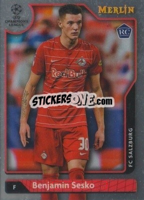 Sticker Benjamin Sesko - Chrome Uefa Club Competitions 2021-2022 n. 120 - Topps Merlin