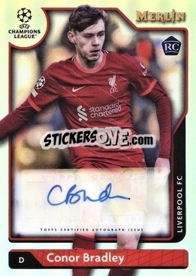 Sticker Conor Bradley - Chrome Uefa Club Competitions 2021-2022 n. A-CB - Topps Merlin