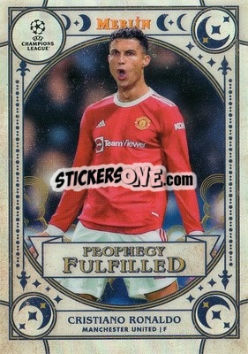 Sticker Cristiano Ronaldo - Chrome Uefa Club Competitions 2021-2022 n. PF-6 - Topps Merlin
