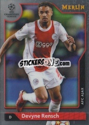 Sticker Devyne Rensch - Chrome Uefa Club Competitions 2021-2022 n. 63 - Topps Merlin