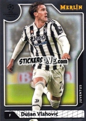 Sticker Dušan Vlahović - Chrome Uefa Club Competitions 2021-2022 n. 92 - Topps Merlin
