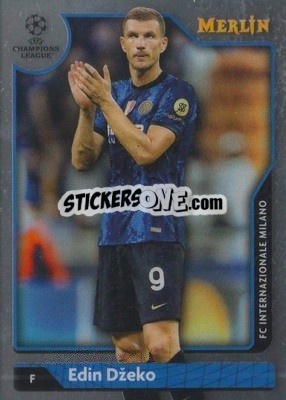 Sticker Edin Džeko - Chrome Uefa Club Competitions 2021-2022 n. 46 - Topps Merlin