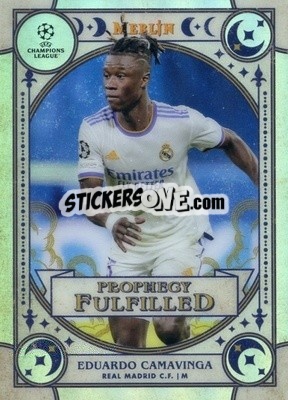 Sticker Eduardo Camavinga - Chrome Uefa Club Competitions 2021-2022 n. PF-12 - Topps Merlin