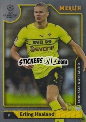Sticker Erling Haaland - Chrome Uefa Club Competitions 2021-2022 n. 150 - Topps Merlin