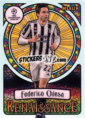 Sticker Federico Chiesa - Chrome Uefa Club Competitions 2021-2022 n. R-12 - Topps Merlin