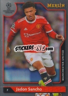 Sticker Jadon Sancho - Chrome Uefa Club Competitions 2021-2022 n. 56 - Topps Merlin