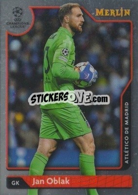 Sticker Jan Oblak - Chrome Uefa Club Competitions 2021-2022 n. 60 - Topps Merlin