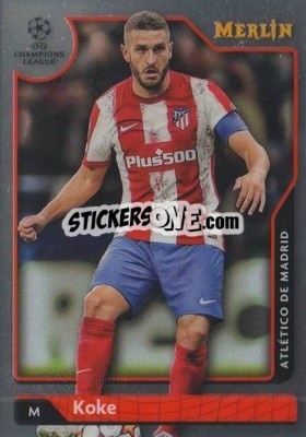 Sticker Koke - Chrome Uefa Club Competitions 2021-2022 n. 132 - Topps Merlin