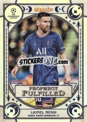 Sticker Lionel Messi - Chrome Uefa Club Competitions 2021-2022 n. PF-7 - Topps Merlin
