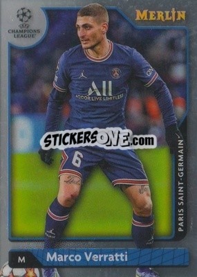 Sticker Marco Verratti - Chrome Uefa Club Competitions 2021-2022 n. 88 - Topps Merlin
