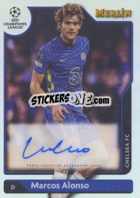 Sticker Marcos Alonso - Chrome Uefa Club Competitions 2021-2022 n. A-MA - Topps Merlin