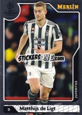 Sticker Matthijs de Ligt - Chrome Uefa Club Competitions 2021-2022 n. 28 - Topps Merlin
