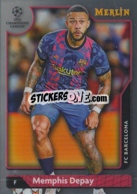 Sticker Memphis Depay - Chrome Uefa Club Competitions 2021-2022 n. 142 - Topps Merlin