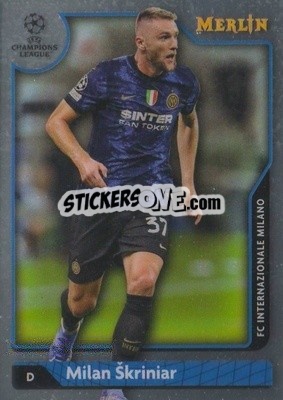Sticker Milan Škriniar - Chrome Uefa Club Competitions 2021-2022 n. 145 - Topps Merlin