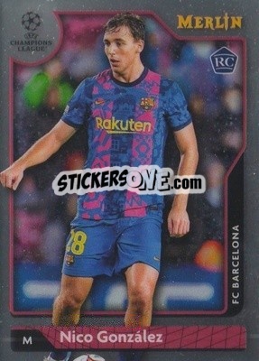 Sticker Nico González - Chrome Uefa Club Competitions 2021-2022 n. 80 - Topps Merlin