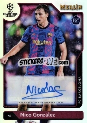 Sticker Nico González - Chrome Uefa Club Competitions 2021-2022 n. A-NG - Topps Merlin