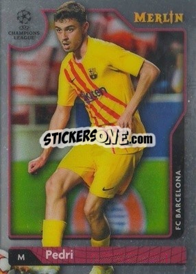 Sticker Pedri - Chrome Uefa Club Competitions 2021-2022 n. 75 - Topps Merlin