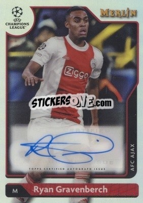 Sticker Ryan Gravenberch - Chrome Uefa Club Competitions 2021-2022 n. A-RG - Topps Merlin