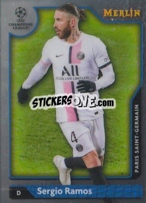 Sticker Sergio Ramos - Chrome Uefa Club Competitions 2021-2022 n. 148 - Topps Merlin