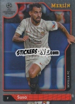 Sticker Suso - Chrome Uefa Club Competitions 2021-2022 n. 19 - Topps Merlin