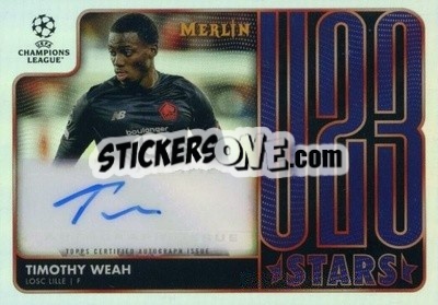 Sticker Timothy Weah - Chrome Uefa Club Competitions 2021-2022 n. U23-4au - Topps Merlin