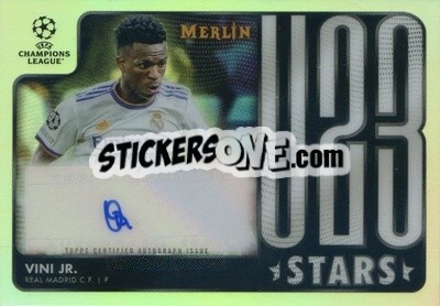 Sticker Vini Jr. - Chrome Uefa Club Competitions 2021-2022 n. U23-7au - Topps Merlin