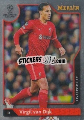 Sticker Virgil van Dijk - Chrome Uefa Club Competitions 2021-2022 n. 103 - Topps Merlin