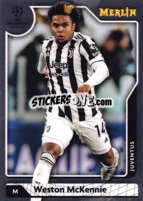 Sticker Weston McKennie - Chrome Uefa Club Competitions 2021-2022 n. 44 - Topps Merlin