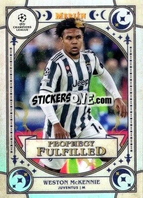 Sticker Weston McKennie - Chrome Uefa Club Competitions 2021-2022 n. PF-14 - Topps Merlin