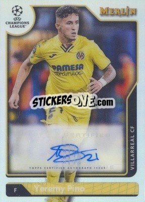 Sticker Yeremy Pino - Chrome Uefa Club Competitions 2021-2022 n. A-YP - Topps Merlin