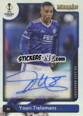 Sticker Youri Tielemans - Chrome Uefa Club Competitions 2021-2022 n. A-YT - Topps Merlin