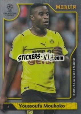 Sticker Youssoufa Moukoko - Chrome Uefa Club Competitions 2021-2022 n. 43 - Topps Merlin