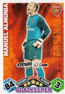 Cromo Manuel Almunia - English Premier League 2009-2010. Match Attax n. 1 - Topps