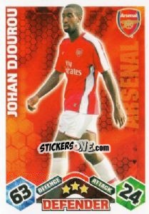 Sticker Johan Djourou - English Premier League 2009-2010. Match Attax n. 4 - Topps