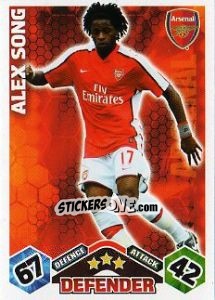 Sticker Alex Song - English Premier League 2009-2010. Match Attax - Topps
