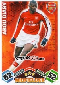Sticker Abou Diaby - English Premier League 2009-2010. Match Attax n. 8 - Topps