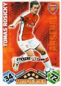 Sticker Tomas Rosicky - English Premier League 2009-2010. Match Attax n. 12 - Topps